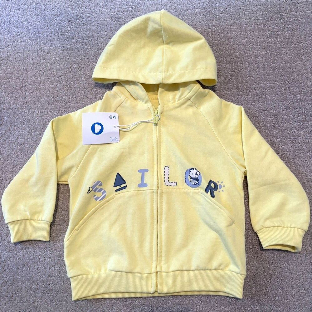 NWT Mayoral Baby Sailor Boating Zip Hoodie 12 Months Nautical Coastal Prep